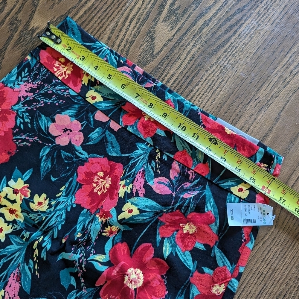 NWT Maurices Soft and Stretchy Floral Summer Print Pencil Skirt Size Women's M - Picture 5 of 8